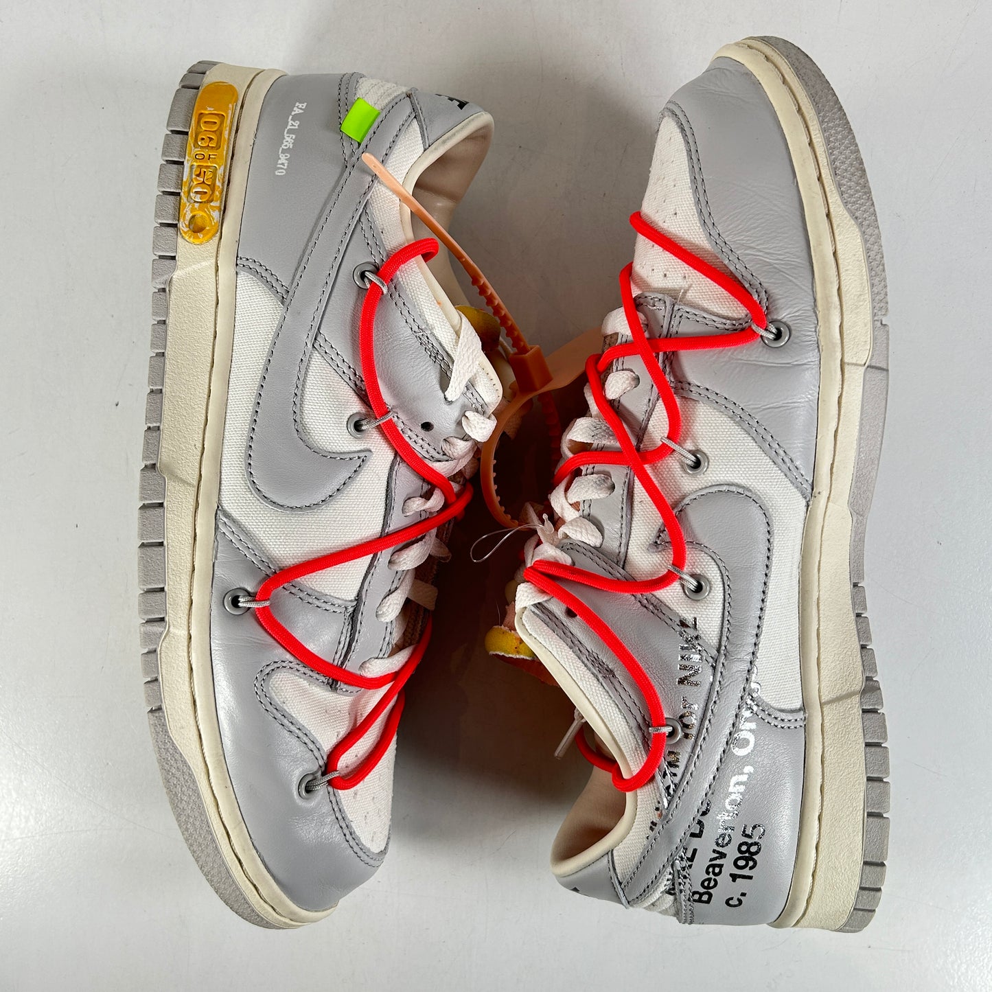 DM1602 110 Nike Dunk Low Off-White Lot 6 [USED] - 11 M (Used)