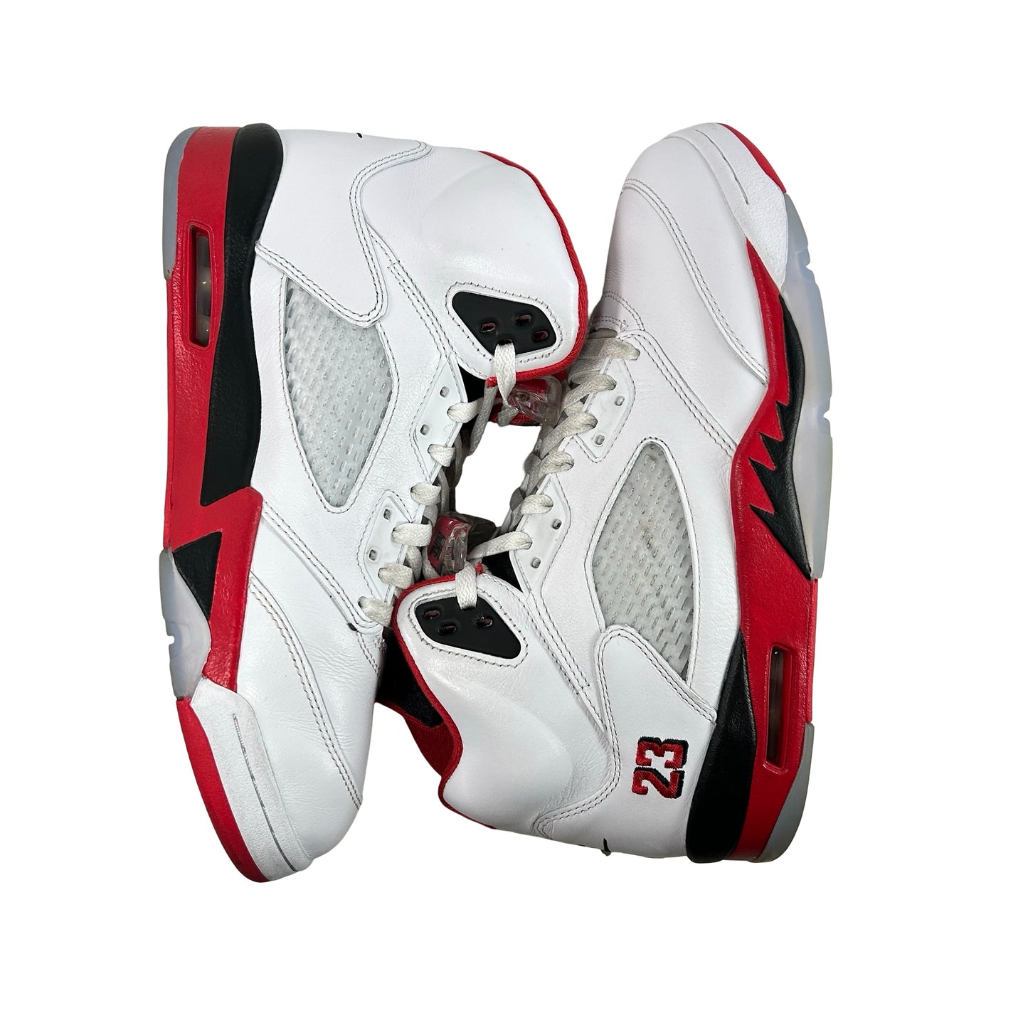 HQ7978 101 Jordan 5 Retro Fire Red Black Tongue (2025) [USED] - 10.5 M (Used)
