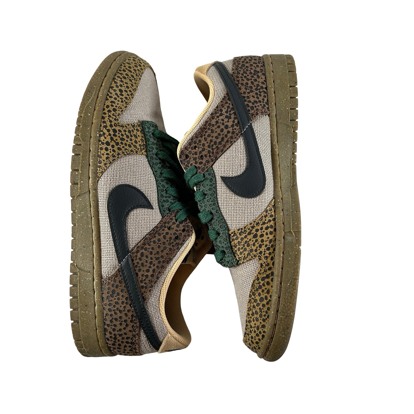 DX2654 200 Nike Dunk Low Safari Golden Moss [USED] - 8.5 M (Used)