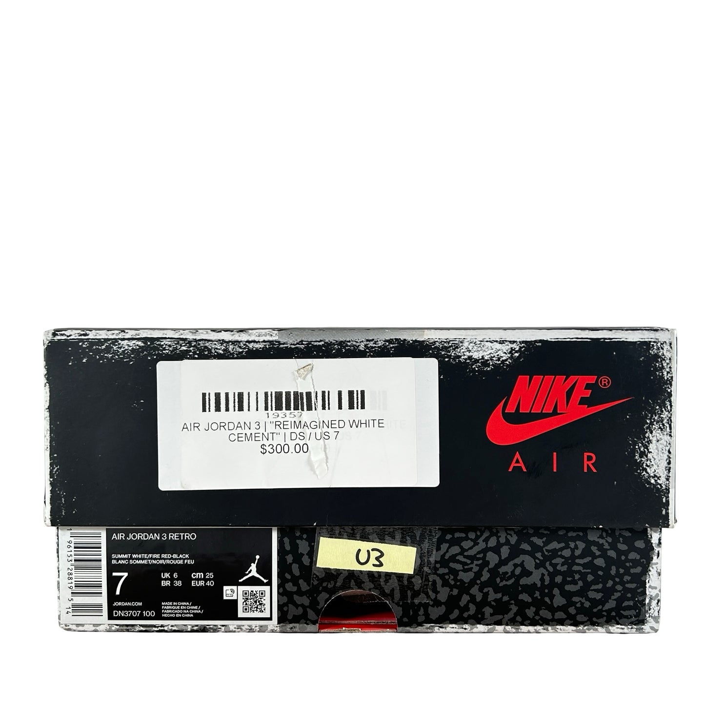 DN3707 100 Jordan 3 Retro White Cement Reimagined [USED] - 7 M (Used3)
