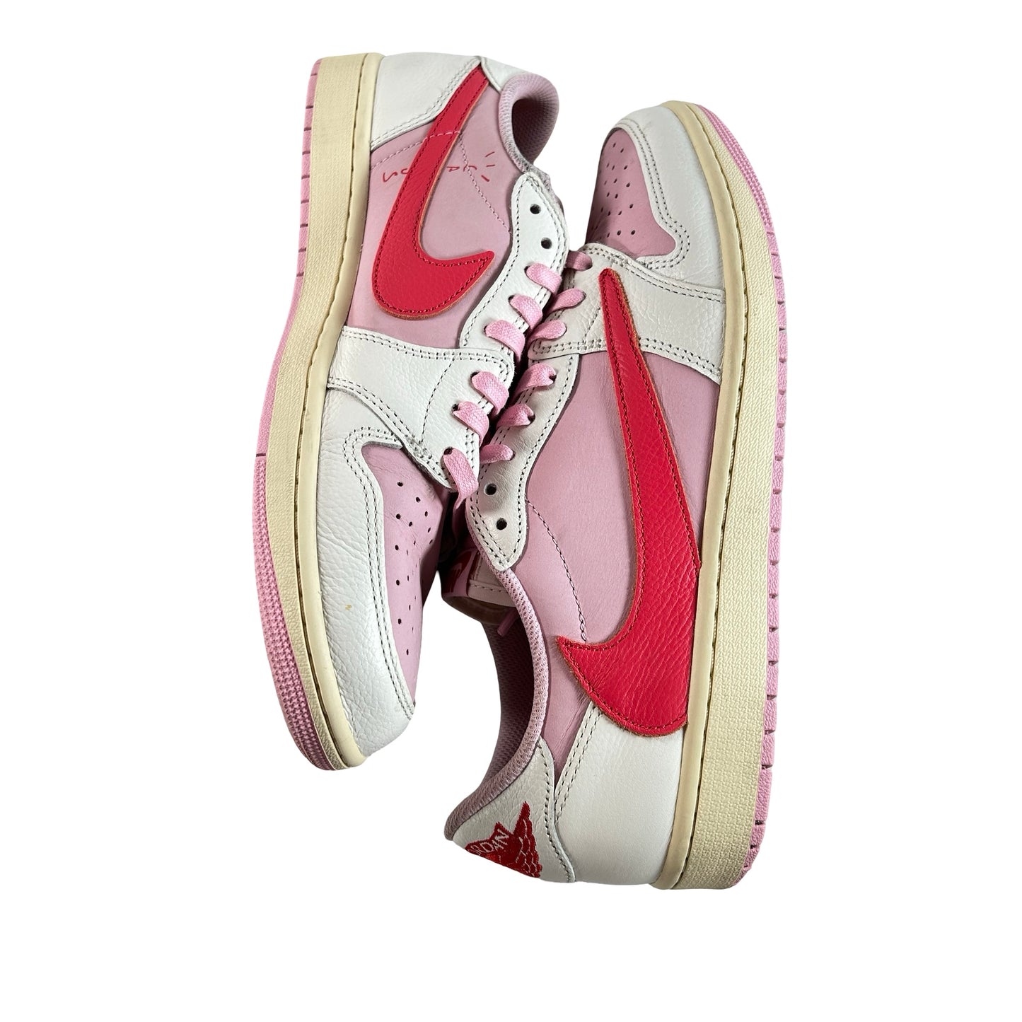 IQ7604 101 Jordan 1 Retro Low OG SP Travis Scott Sail Tropical Pink [USED] - 11 M (Used)