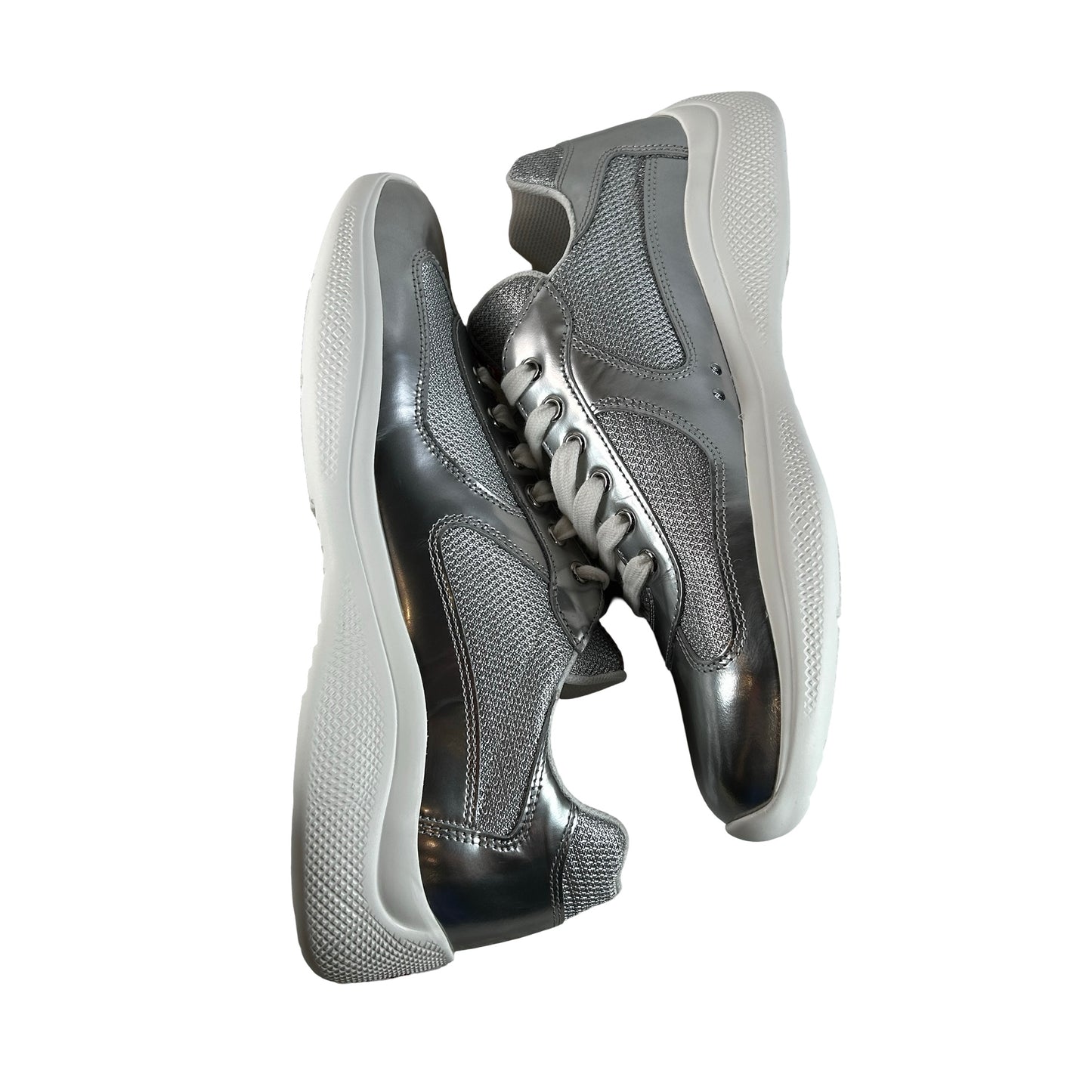 4E3400 3LNG F0JEI F G000 Prada America's Cup Metallic Silver