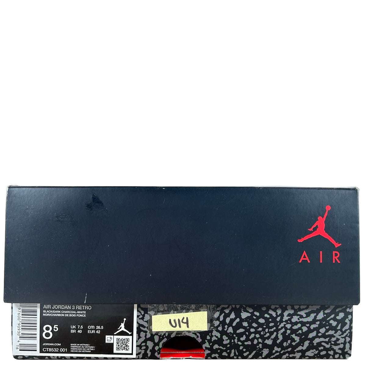 CT8532 001 Jordan 3 Retro Black Cat (2025) [USED] - 8.5 M (Used14)