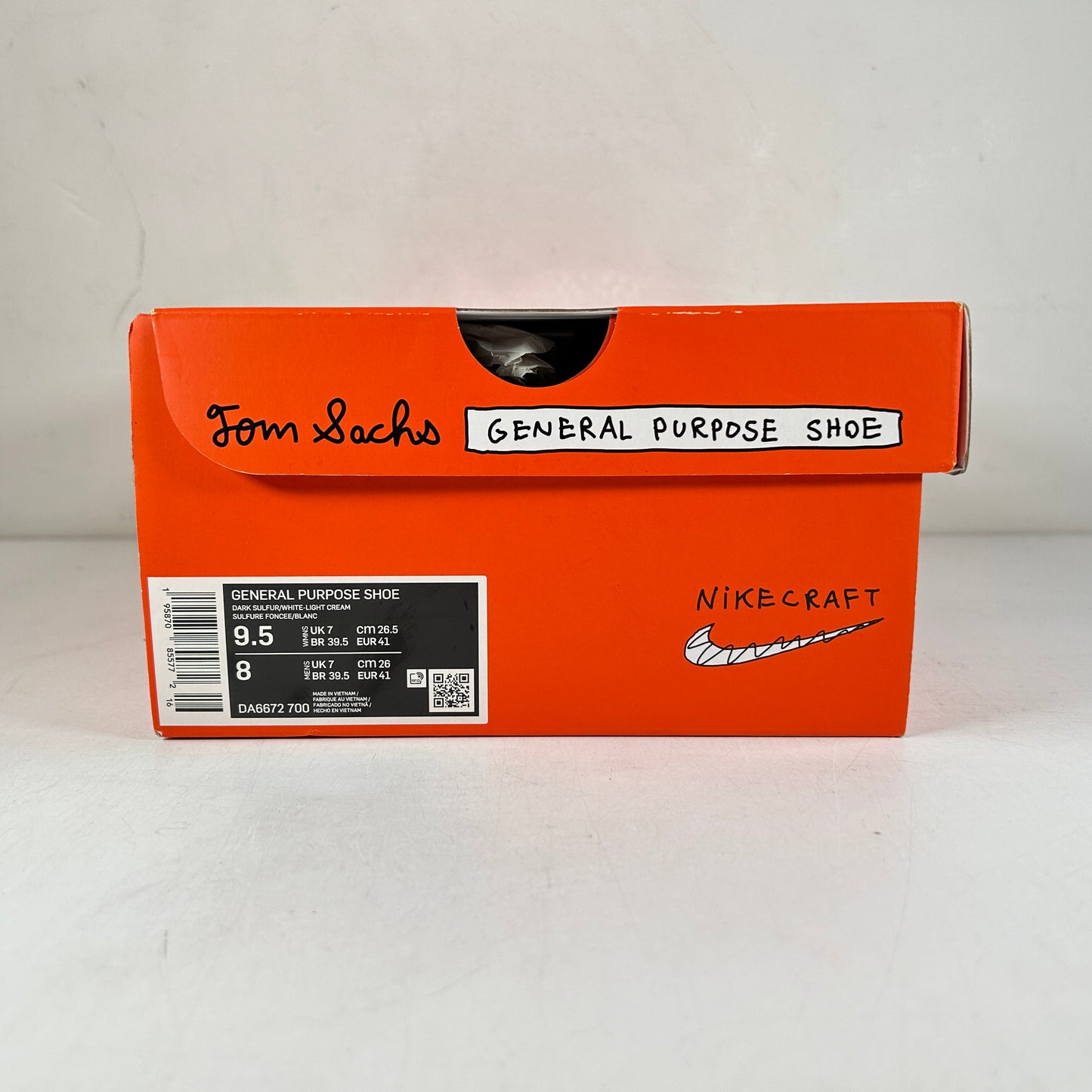 DA6672 700 NikeCraft GPS Tom Sachs Archive Dark Sulfur [USED] - 9.5 W (Used)