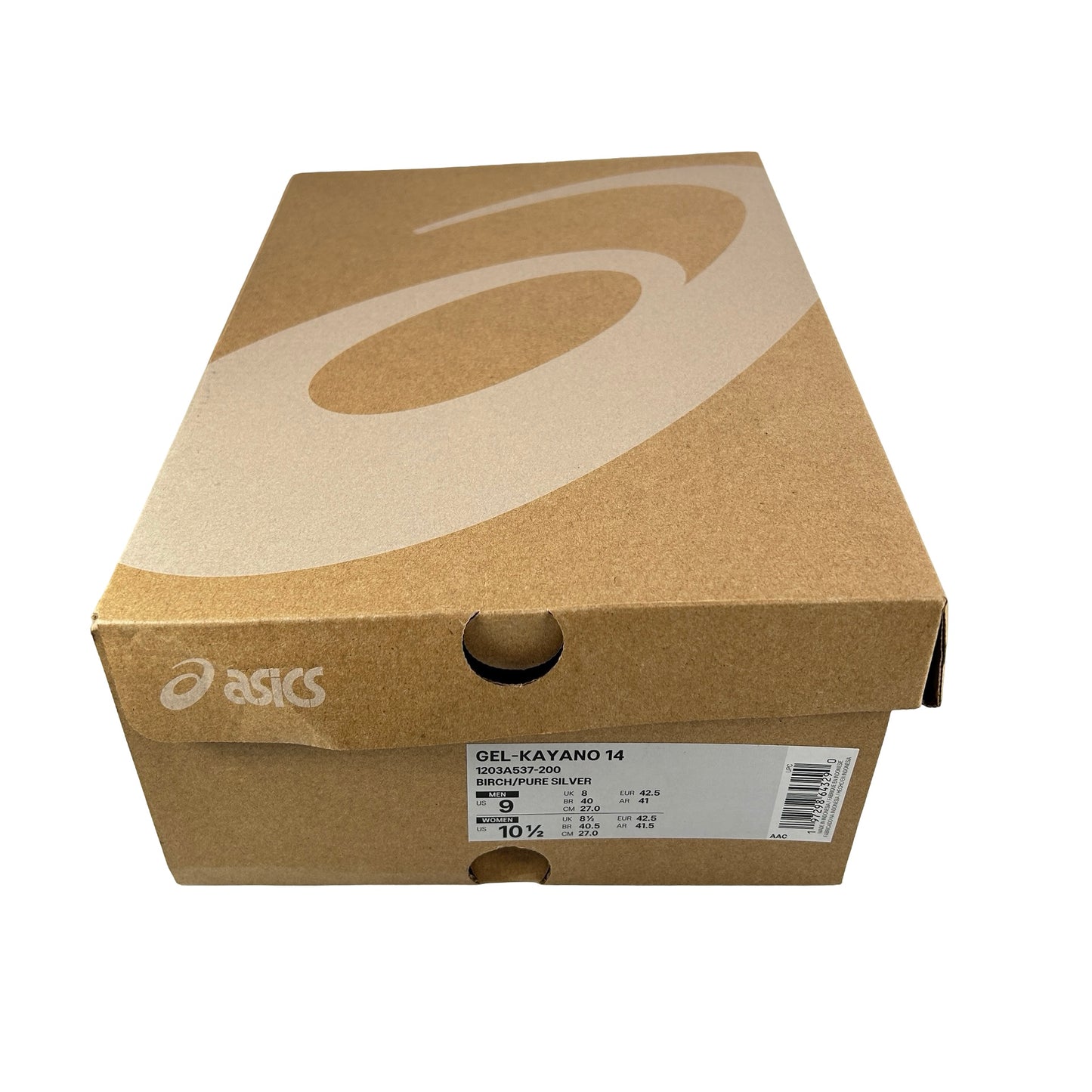 1203A537 200 ASICS Gel-Kayano 14 Birch Pure Silver [USED] - 9 M (Used)