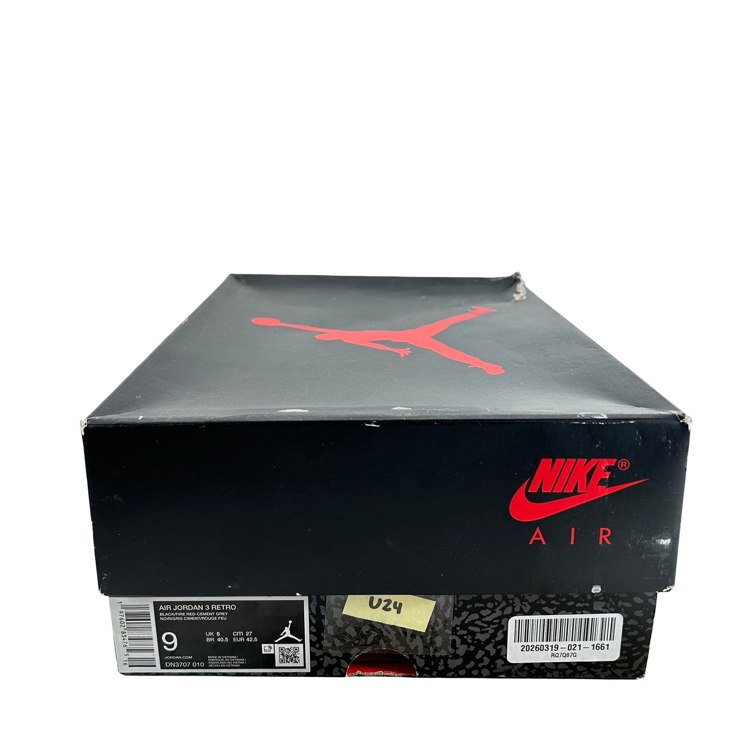 DN3707 010 Jordan 3 Retro Black Cement Reimagined (2024) [USED] - 9 M (Used24)