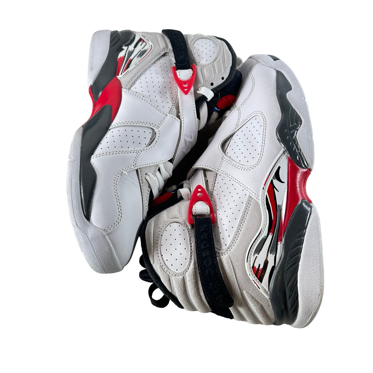 305381 100 Jordan 8 Retro White True Red (2025) [USED] - 8 M (Used)