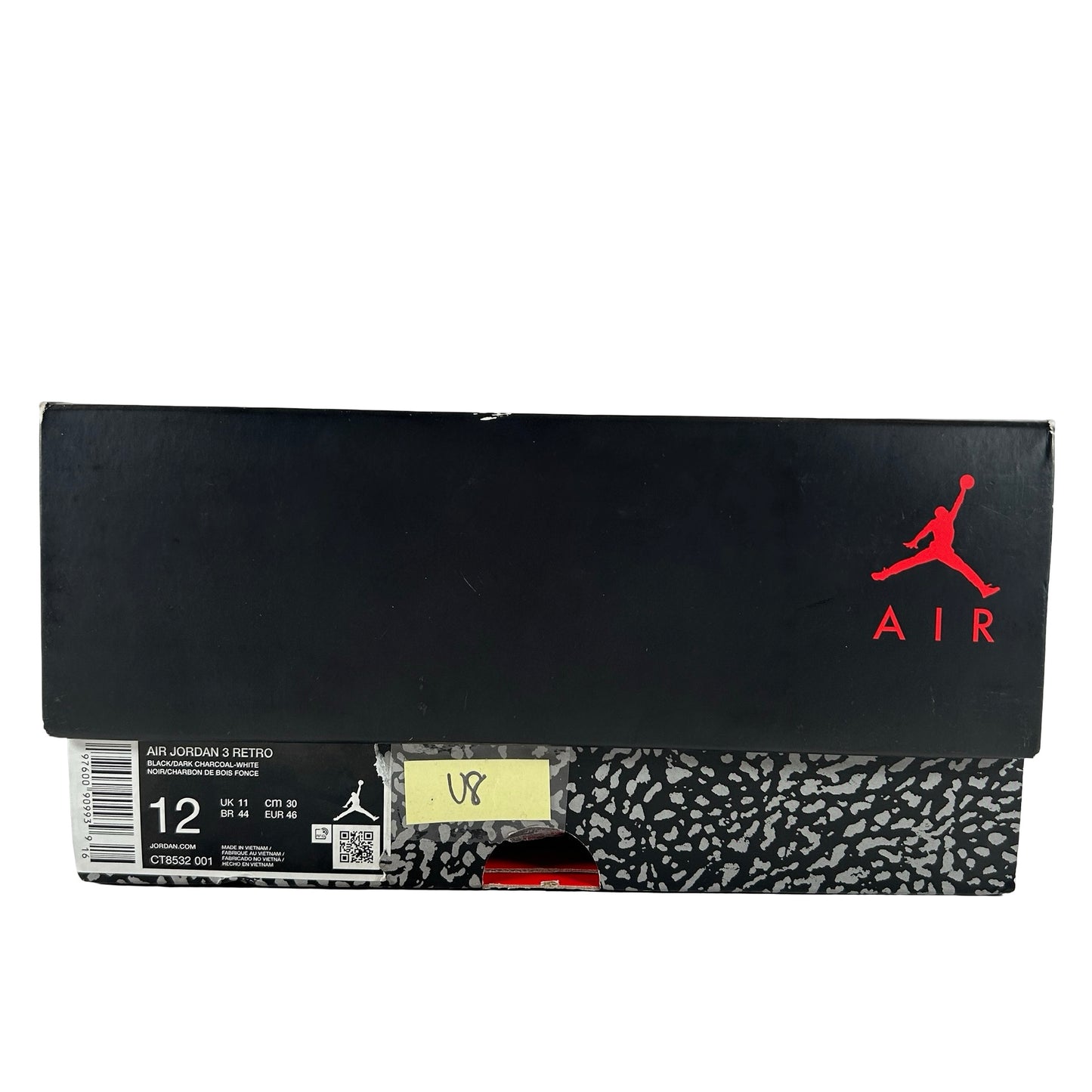 CT8532 001 Jordan 3 Retro Black Cat (2025) [USED] - 12 M (Used8)