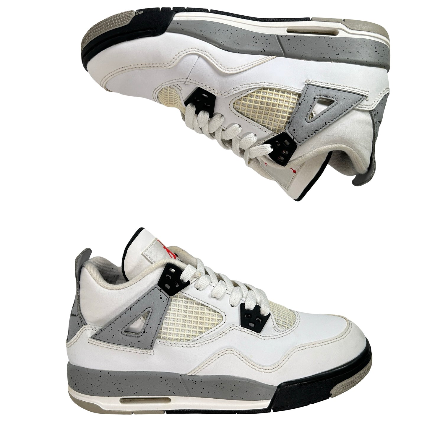 836016 192 Jordan 4 White Cement GS [USED] - 5.5 Y (Used)