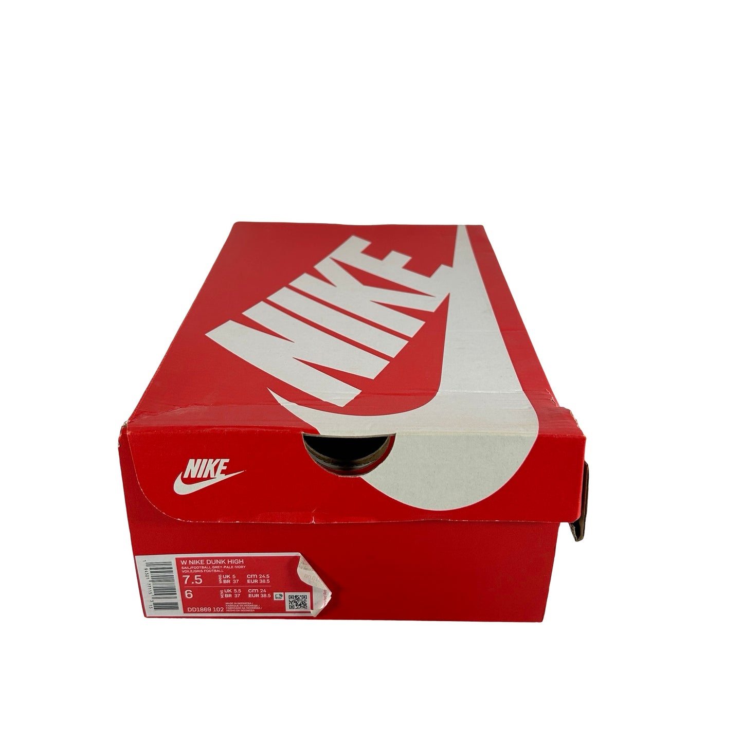 DD1869 102 Nike Dunk High Sail Football Grey (Women's) [USED] - 7.5 W (Used)