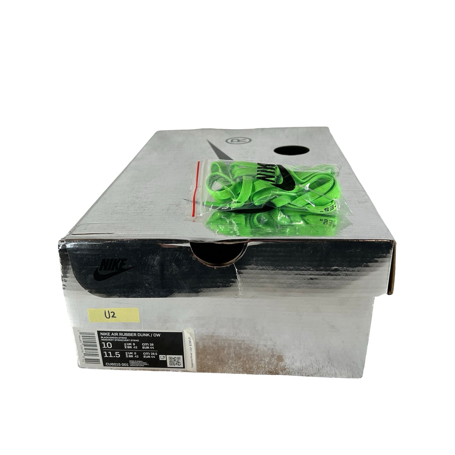 CU6015 001 Nike Air Rubber Dunk Off-White Green Strike [USED] - 10 M (Used2)