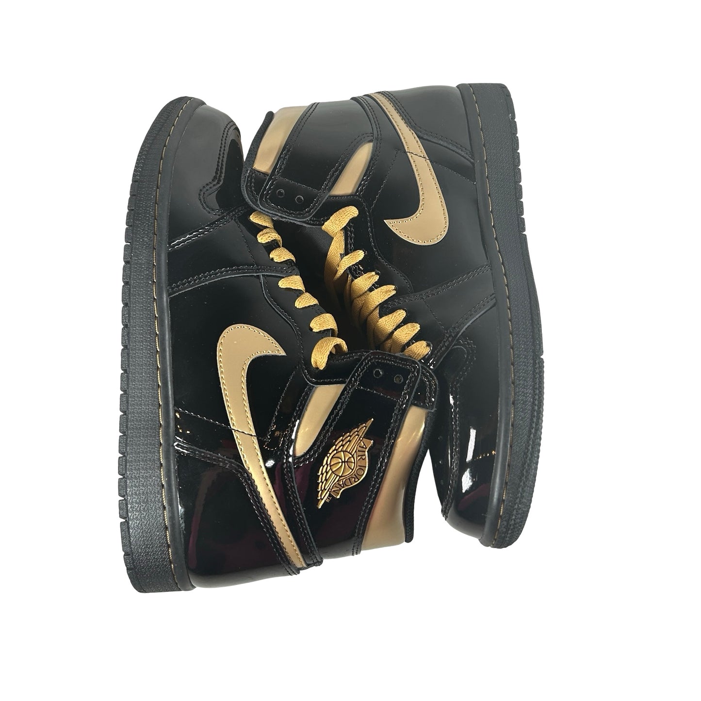 555088 032 Jordan 1 Black/Gold [USED] - 8 M (Used)
