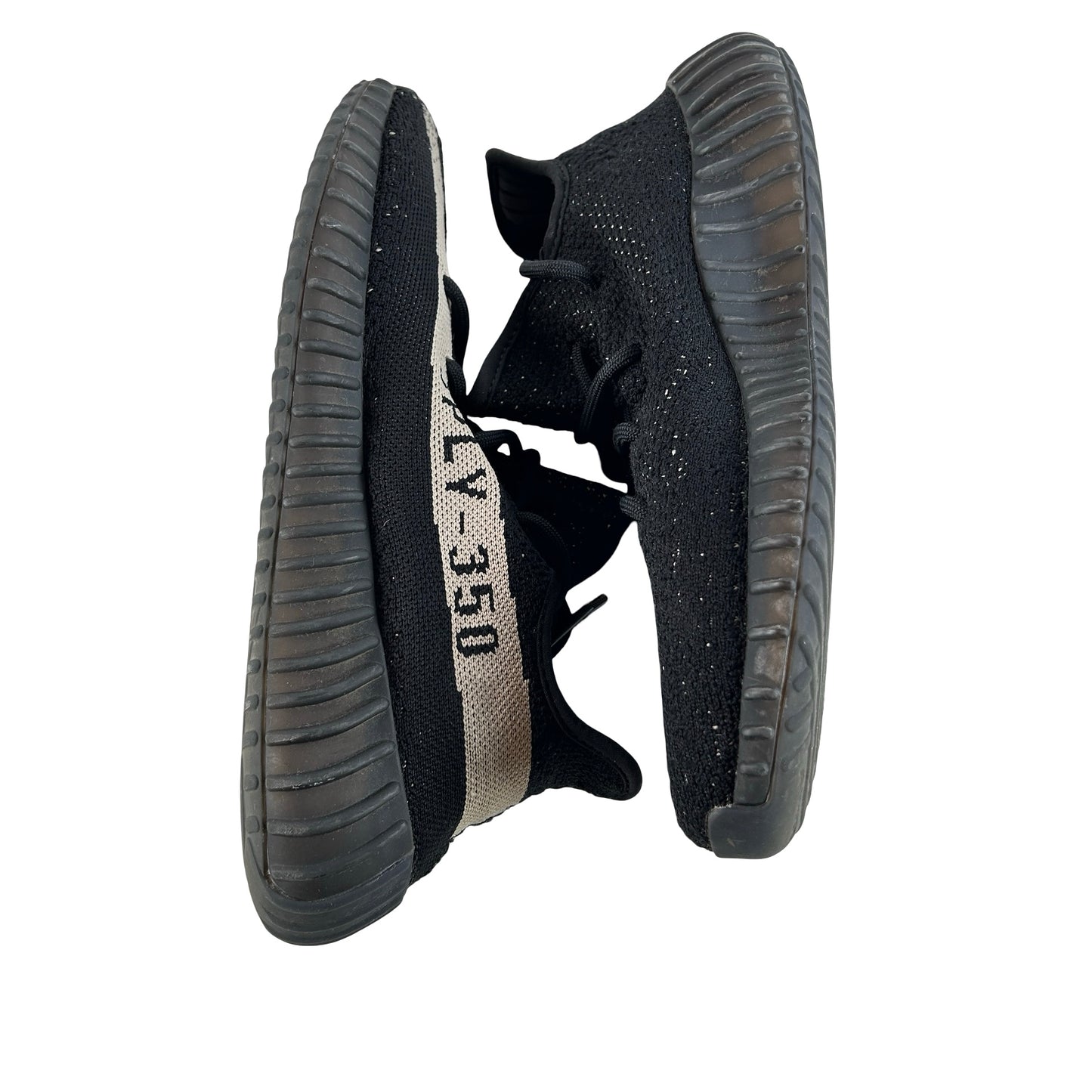 BY1604 Adidas Yeezy Boost 350 V2 Core Black White [USED] - 10 M (Used2) (No Box)