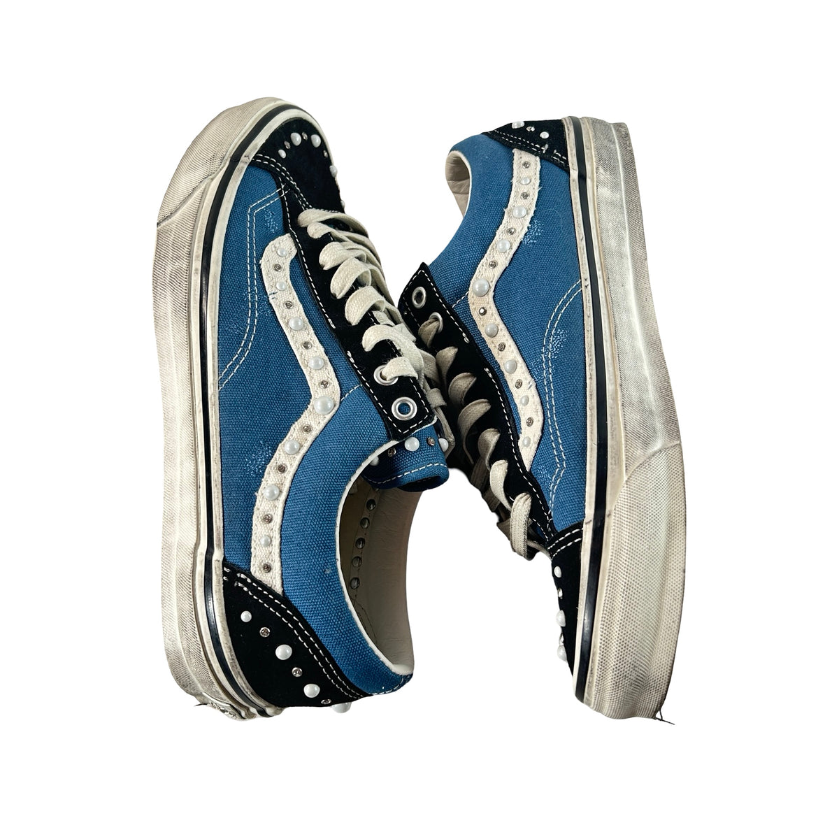 VN000E8VYA6 Vans LX Old Skool 36 Pearlized Pack Black Navy [USED] - 9.5 M (Used)