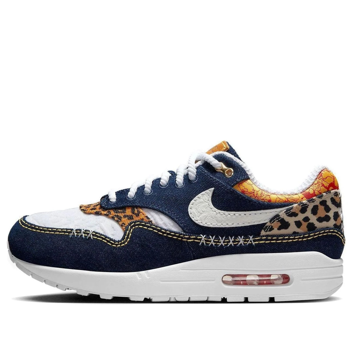 FJ4452 432 Nike Air Max 1 Premium Denim Leopard