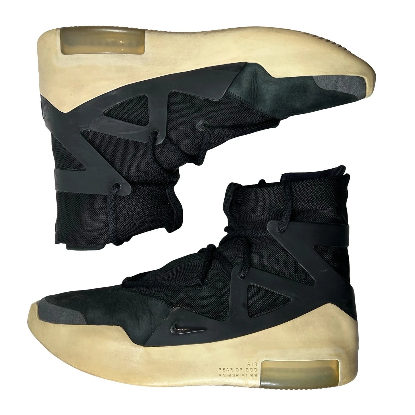 AR4237 001 Nike Air Fear Of God 1 Black [USED] - 8.5 M (Used) (Replace Box)