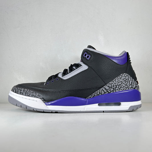 CT8532 050 Jordan 3 Retro Black Court Purple [USED] - 12 M (VNDS)