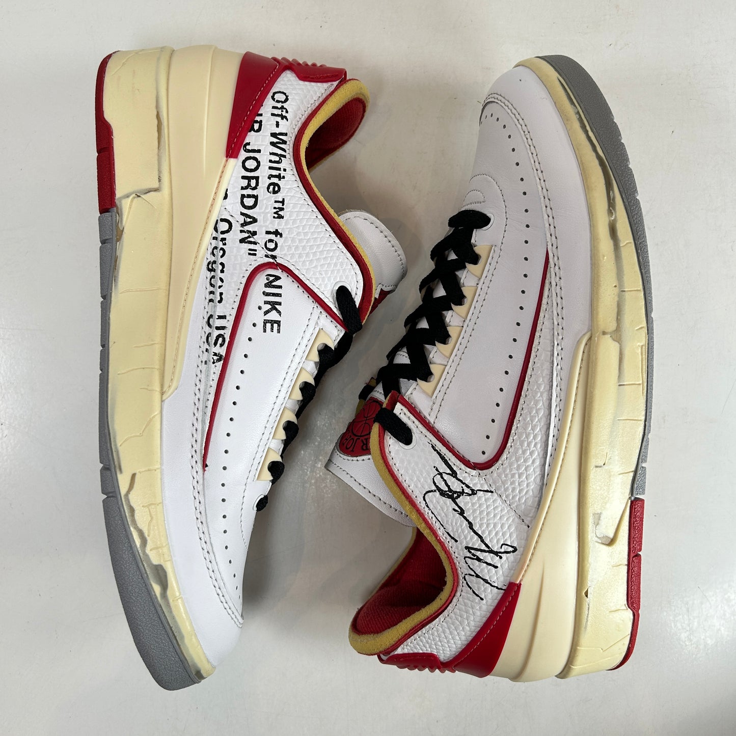 DJ4375 106 Jordan 2 Retro Low SP Off-White White Red [USED] - 7.5 M (Used)