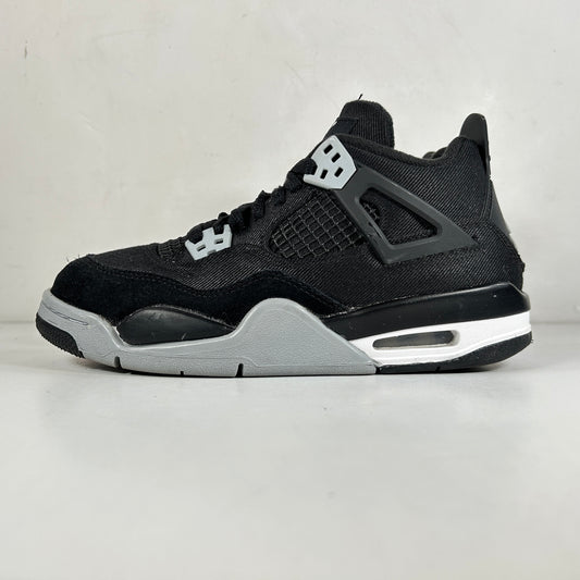 DV0553 006 Jordan 4 Retro Black Canvas GS [USED] - 5.5 Y (Used) (Replace Box)