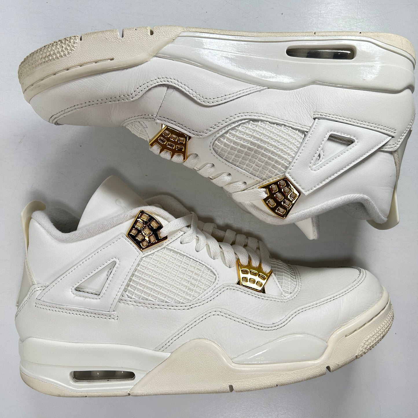 AQ9129 170 Jordan 4 Retro Metallic Gold (W) [USED] - 12 W (Used) (No Box)