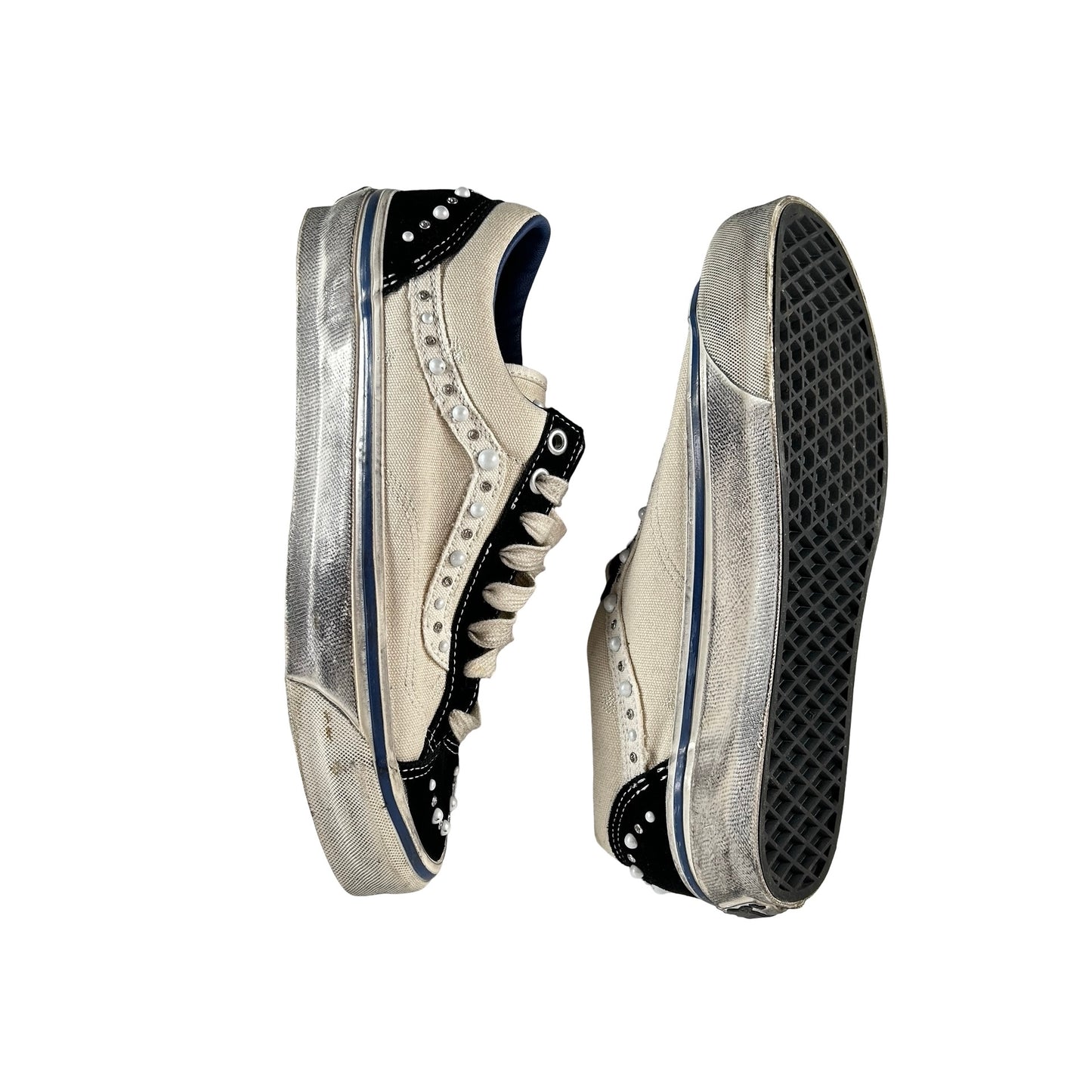 VN000S52FS8 Vans OTW Old Skool 36 Pearlized Pack Marshmallow White [USED] - 7.5 M (Used) (Replace Box)