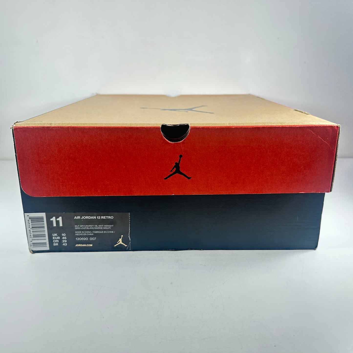 130690 007 Jordan 12 Retro Grey University Blue [USED] - 11 M (Used)