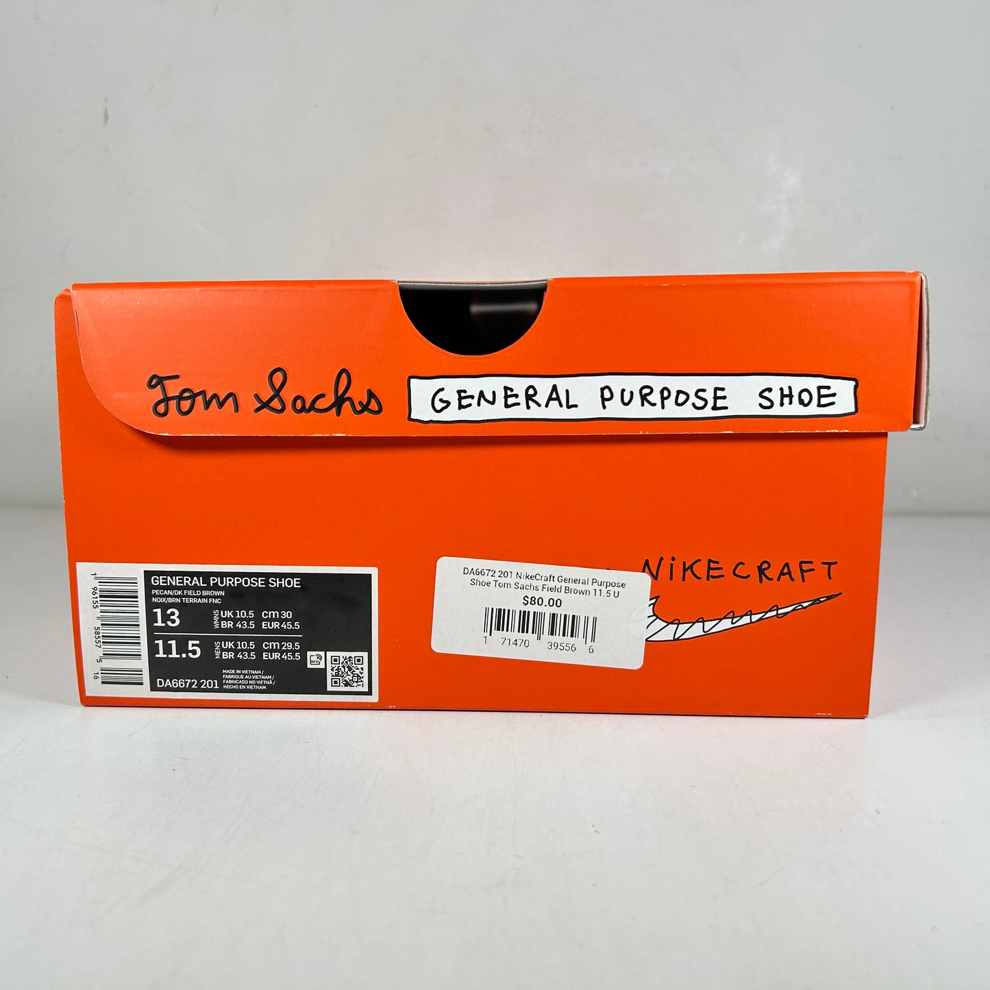 DA6672 201 NikeCraft General Purpose Shoe Tom Sachs Field Brown [USED] - 13 W / 11.5 M (Used2)