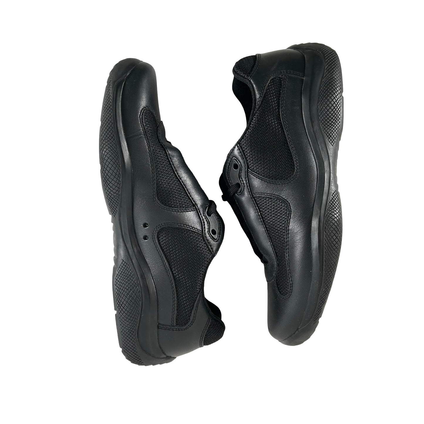 4E3400 6GW F0002 Prada Men's America's Cup Sneakers Black [USED] - 5.5 EUR (Used)