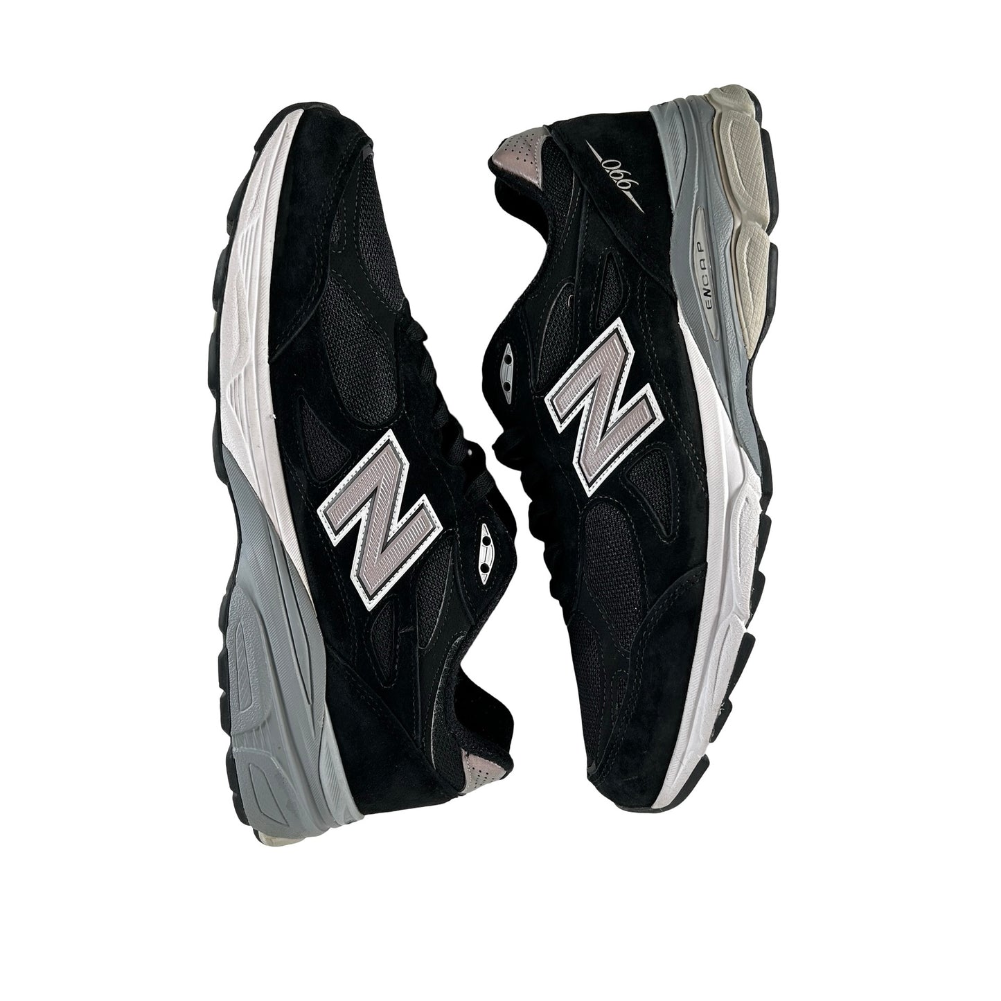 M990BS3 New Balance 990v3 MiUSA Black White [USED] - 12 M (Used)