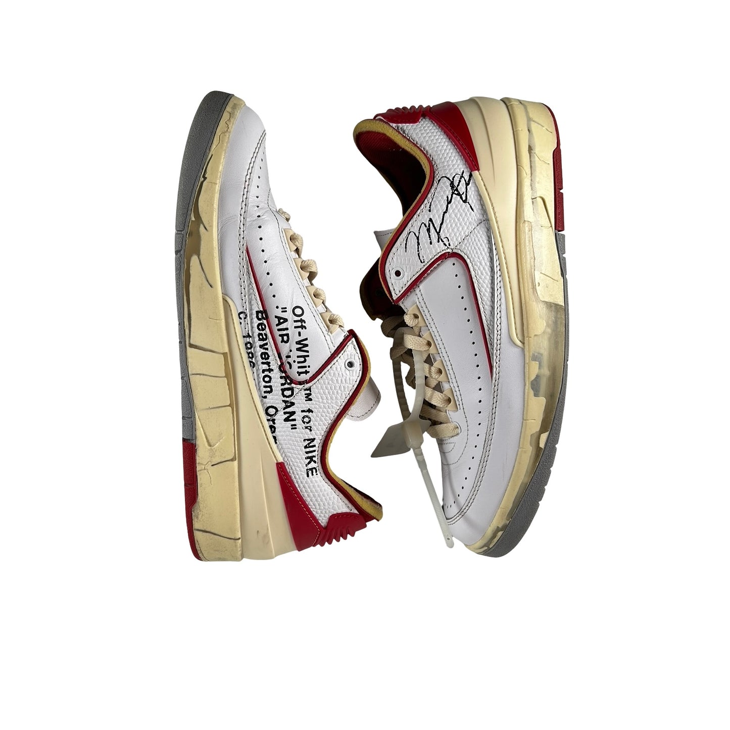 DJ4375 106 Jordan 2 Retro Low SP Off-White White Red [USED] - 8.5 M (Used) (No Box)