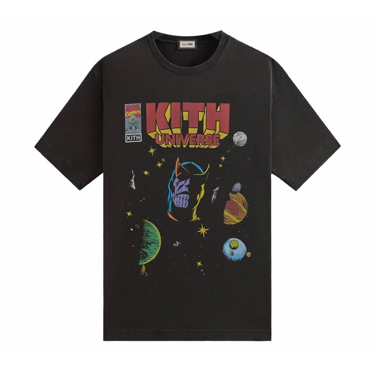 Kith x Marvel Universe Graphic Vintage Tee Black