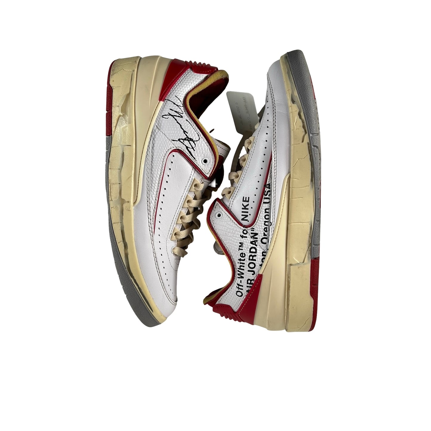 DJ4375 106 Jordan 2 Retro Low SP Off-White White Red [USED] - 8.5 M (Used) (No Box)