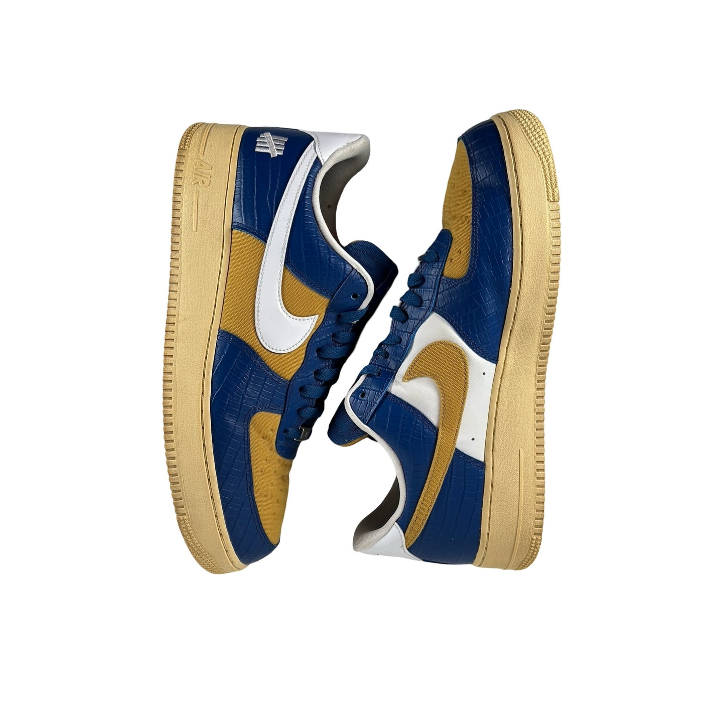 DM8462 400 Nike Air Force 1 Low SP Undefeated 5 On It Blue Yellow Croc [USED] - 12 M (Used)