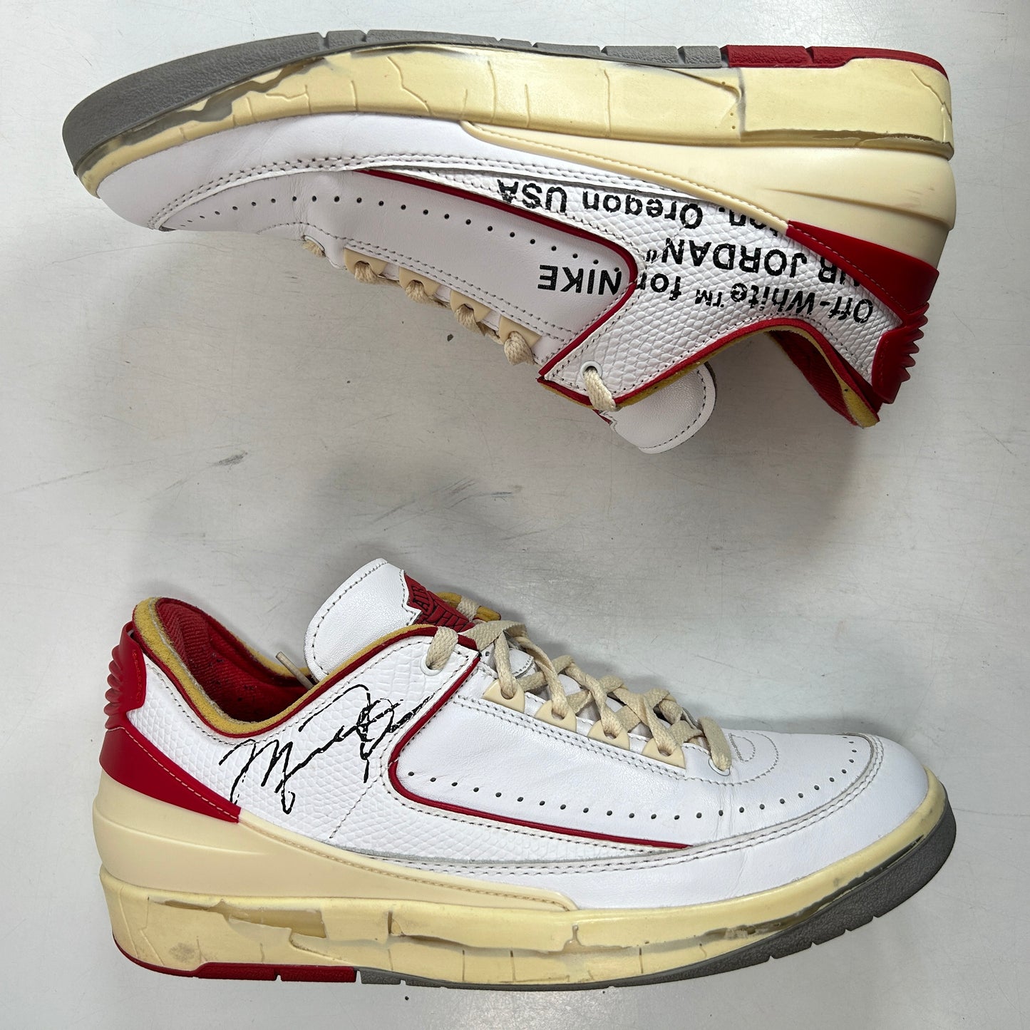 DJ4375 106 Jordan 2 Retro Low SP Off-White White Red [USED] - 9 M (Used2)