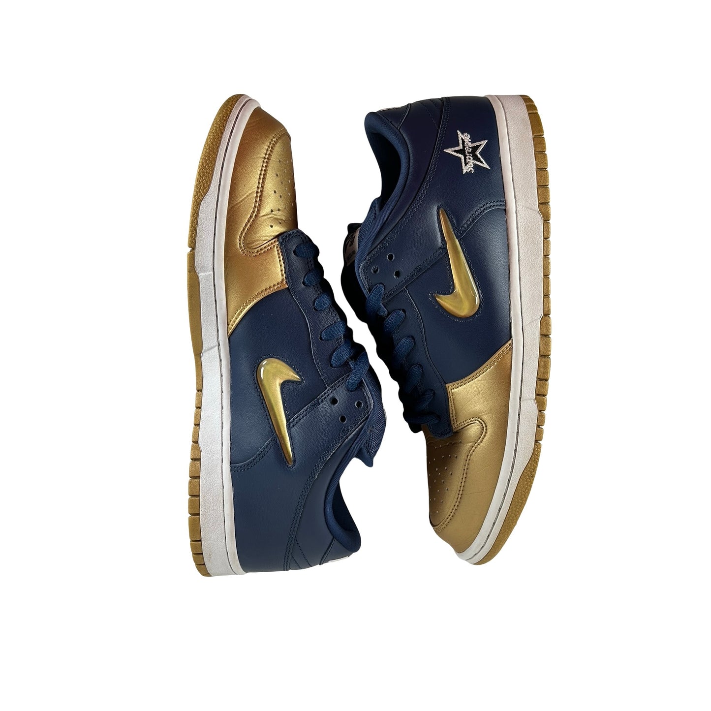 CK3480 700 Nike SB Dunk Low Supreme Jewel Swoosh Gold [USED] - 11.5 M (Used)