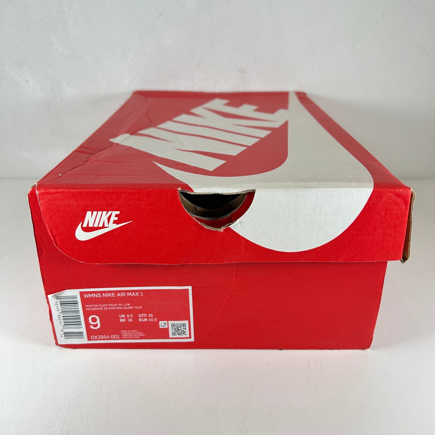 DX2954 001 Nike Air Max 1 Tour Yellow (W) [USED] - 9 W (Used)