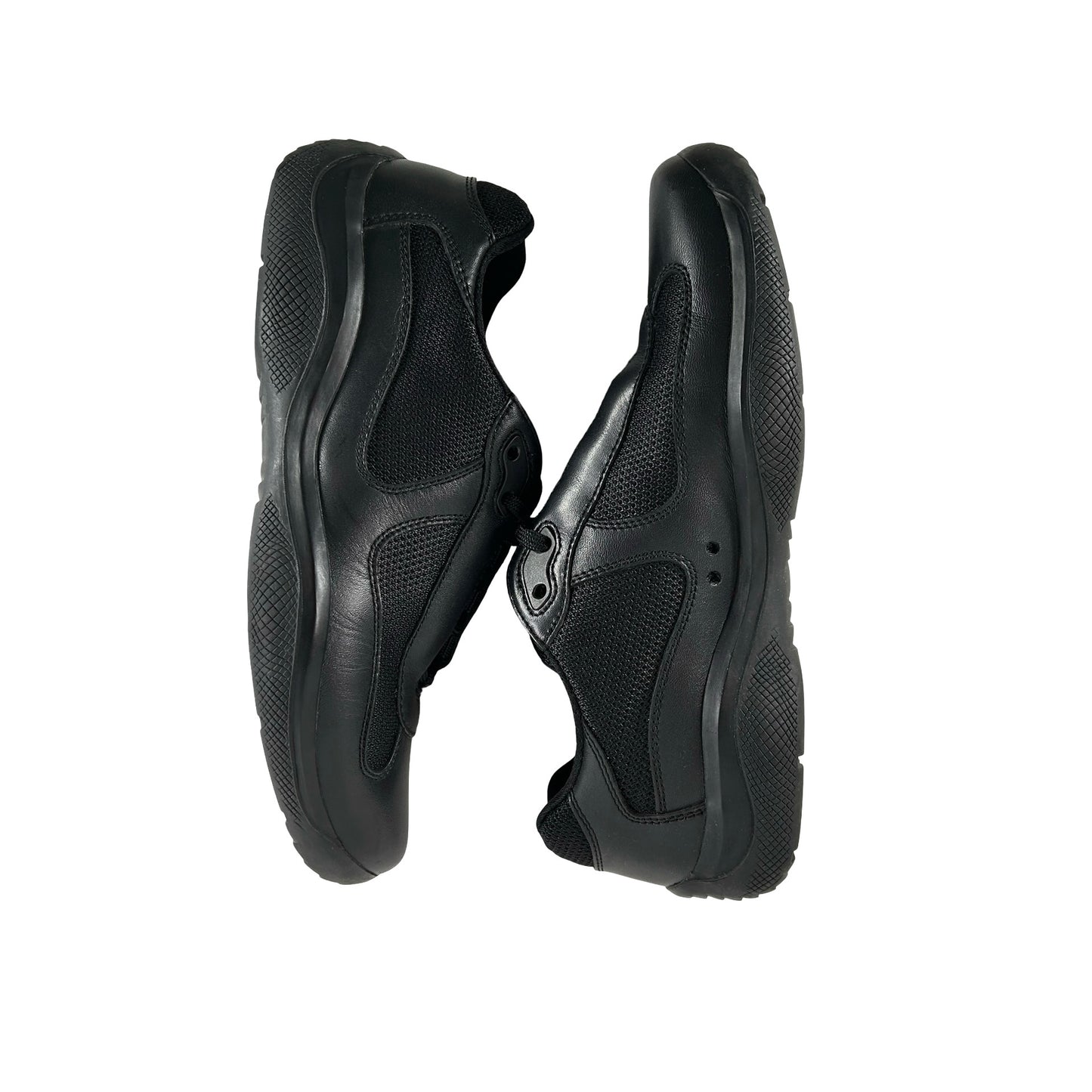 4E3400 6GW F0002 Prada Men's America's Cup Sneakers Black [USED] - 5.5 EUR (Used)