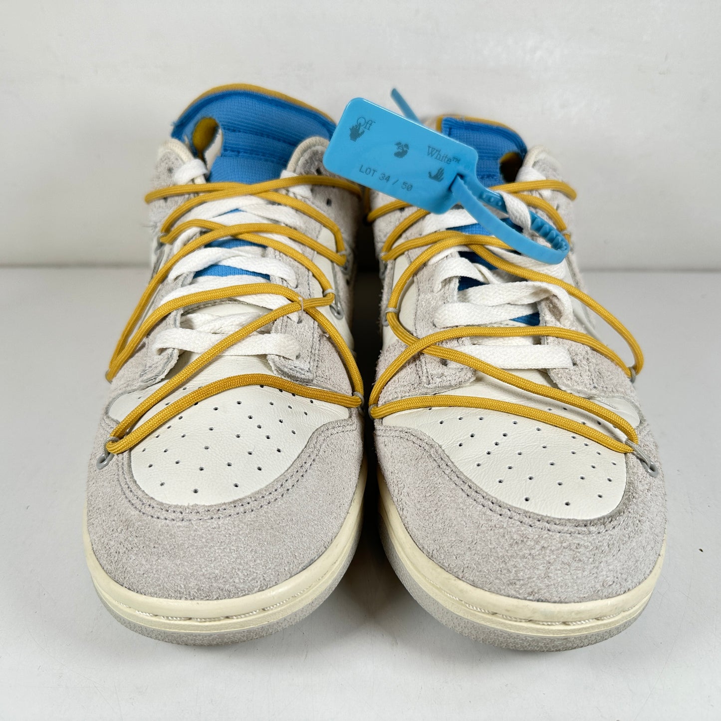 DJ0950 102 Nike Dunk Low Off-White Lot 34 [USED] - 11 M (Used) (Replace Box)