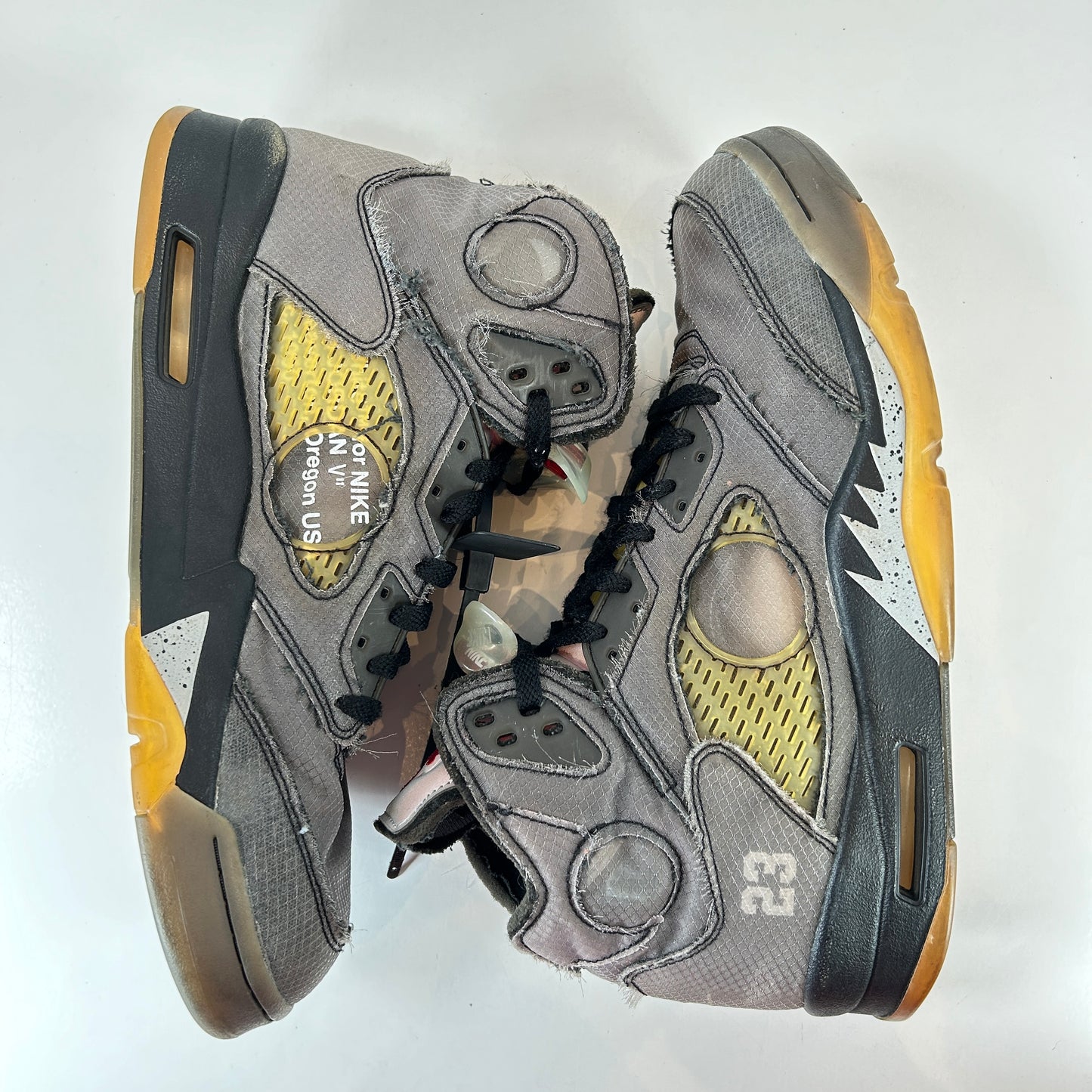 CT8480 001 Jordan 5 Off-White Black [USED] - 12 M (Used) (Replace Box)