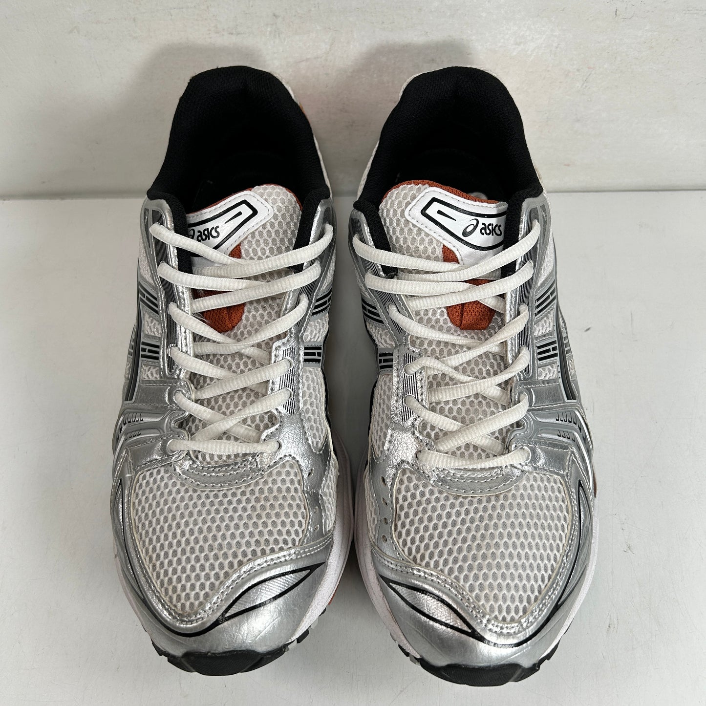 1201A019 109 ASICS Gel-Kayano 14 White Piquant Orange [USED] - 9.5 (Used) (No Box)