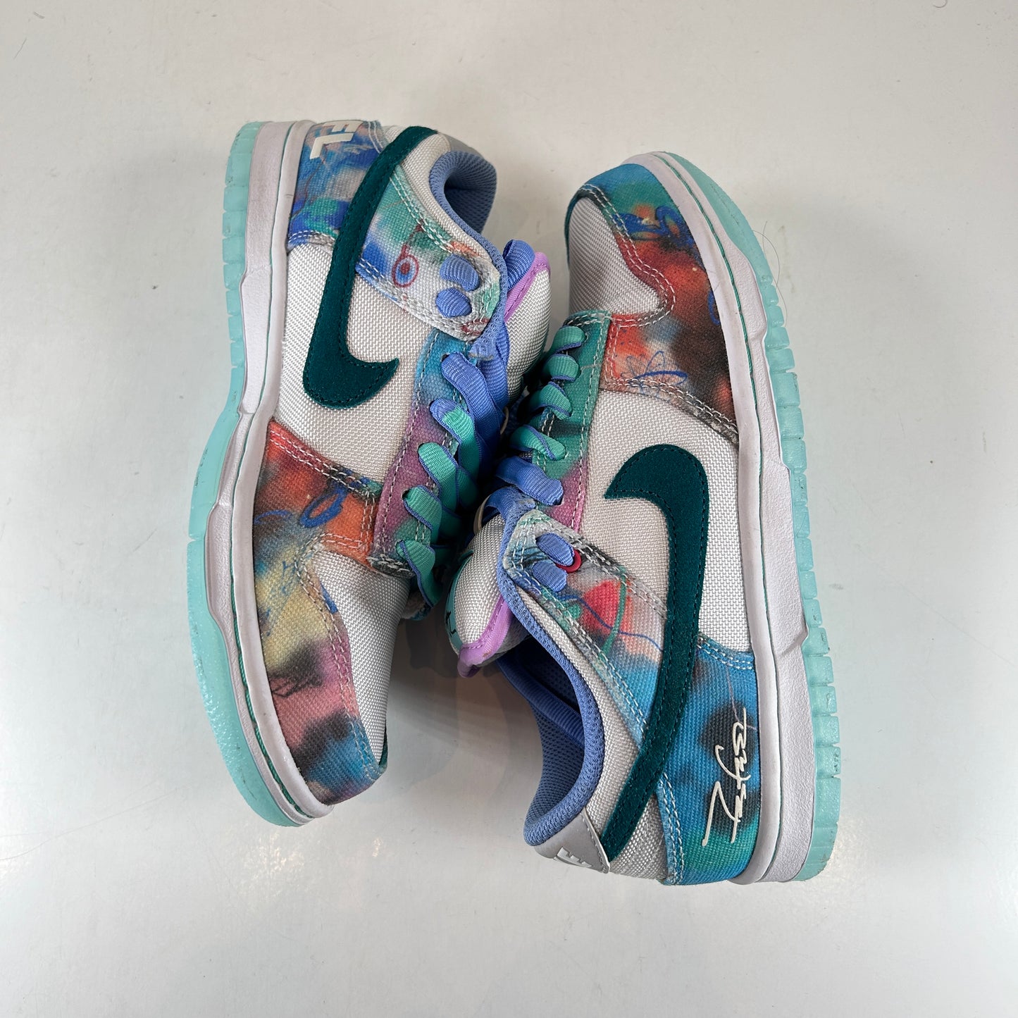 HF6061 400 Nike SB Dunk Low Futura Laboratories Bleached Aqua [USED] - 4 (Used) (No Box)