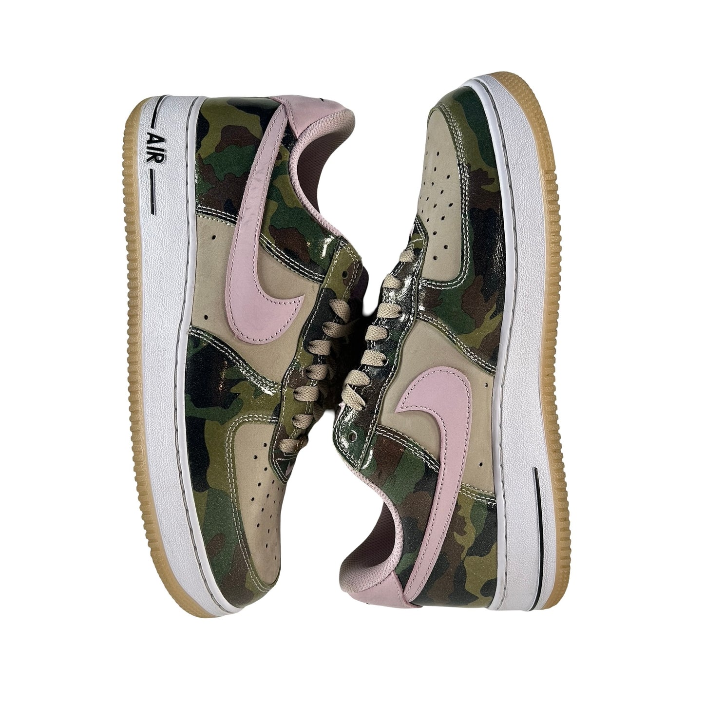 HQ1967 200 Nike Air Force 1 Low '07 LV8 Patent Camo Pink [USED] - 9.5 M (Used)