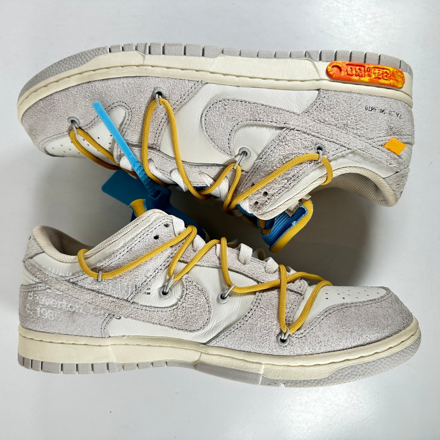 DJ0950 102 Nike Dunk Low Off-White Lot 34 [USED] - 11 M (Used) (Replace Box)