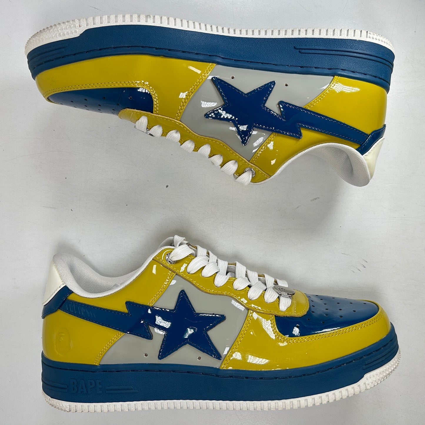 1I80191006 A Bathing Ape Bape Sta Nostalgic Blue Yellow [USED] - 11 M (Used)