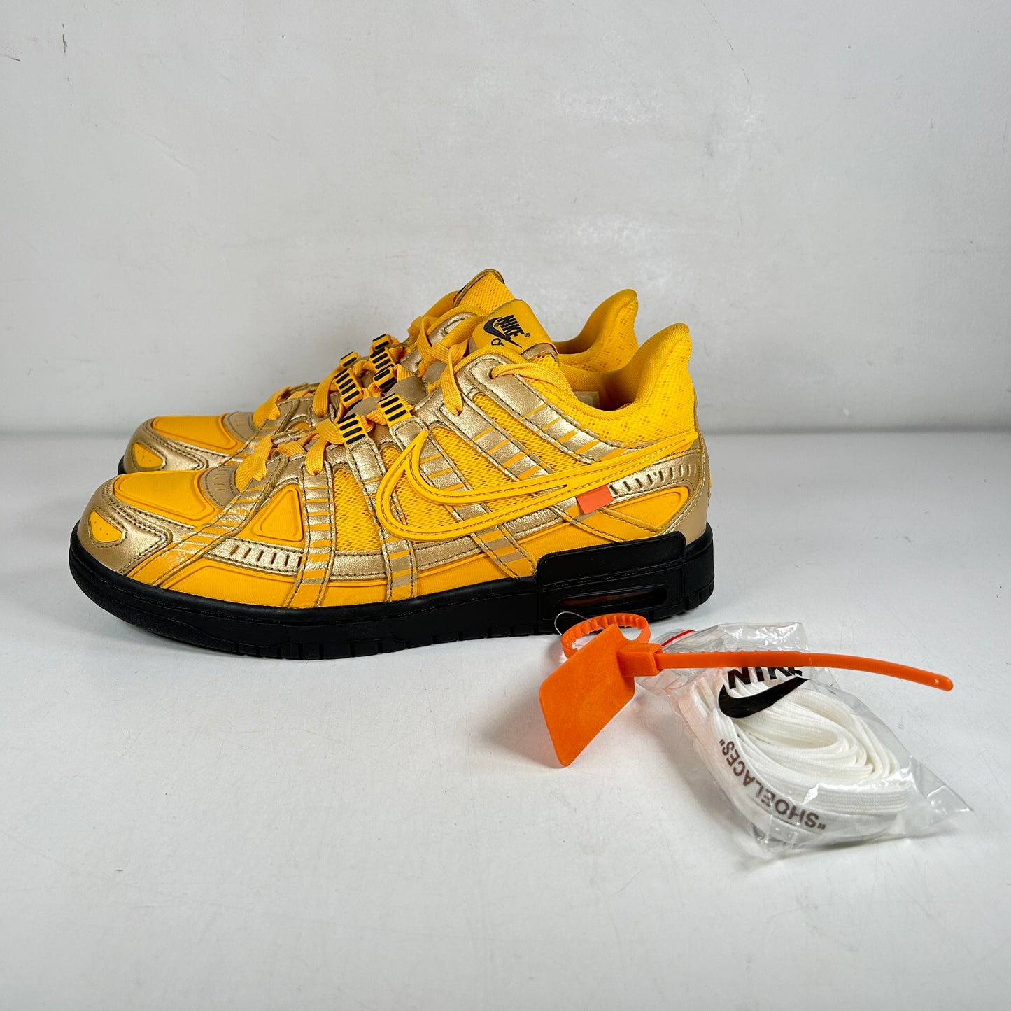 CU6015 700 Nike Air Rubber Dunk Off-White University Gold [USED] - 8 M (VNDS) (No Box)