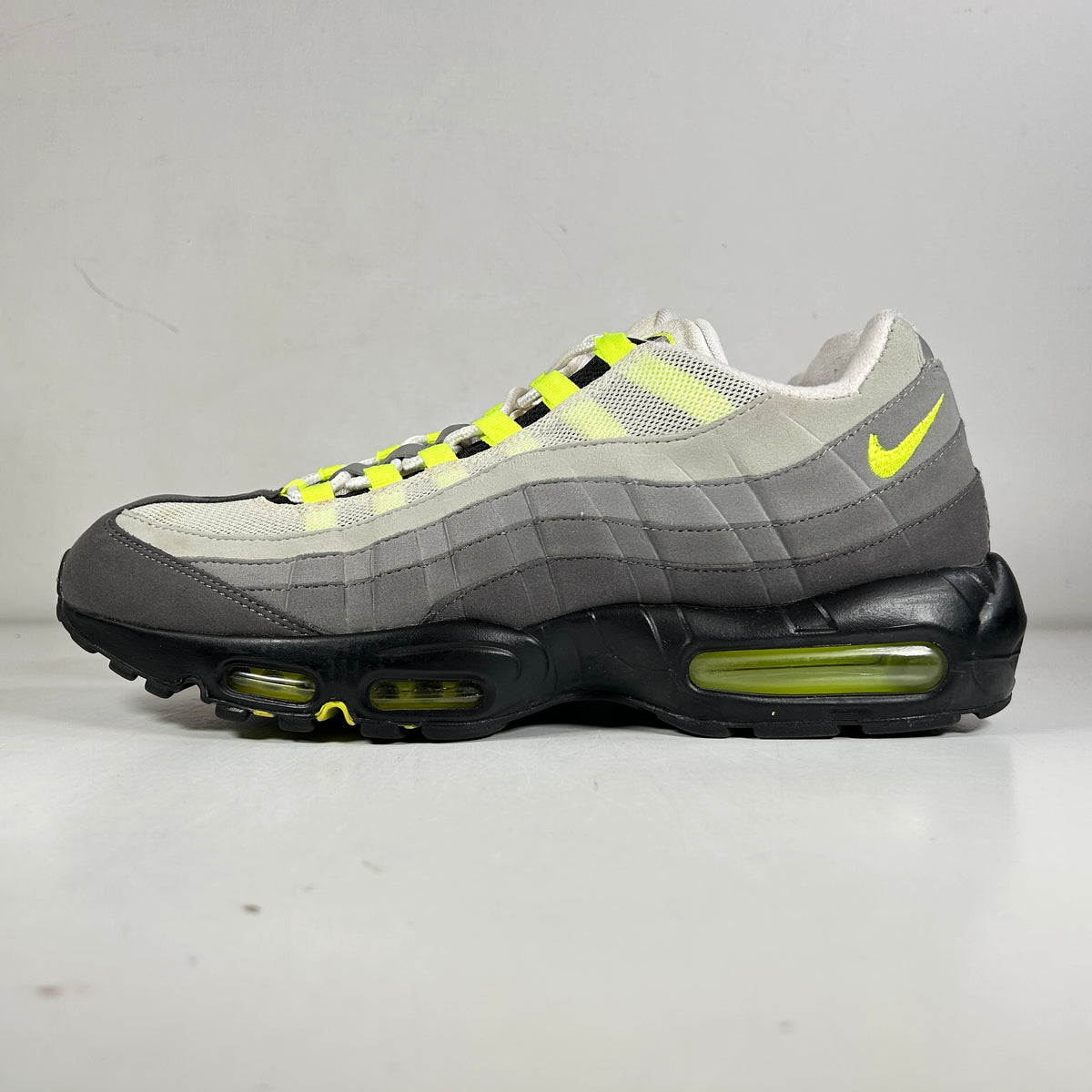 Nike Vapormax Air Max 95 Og Neon Size 11 Grey 95 Neon Yellow Nike 