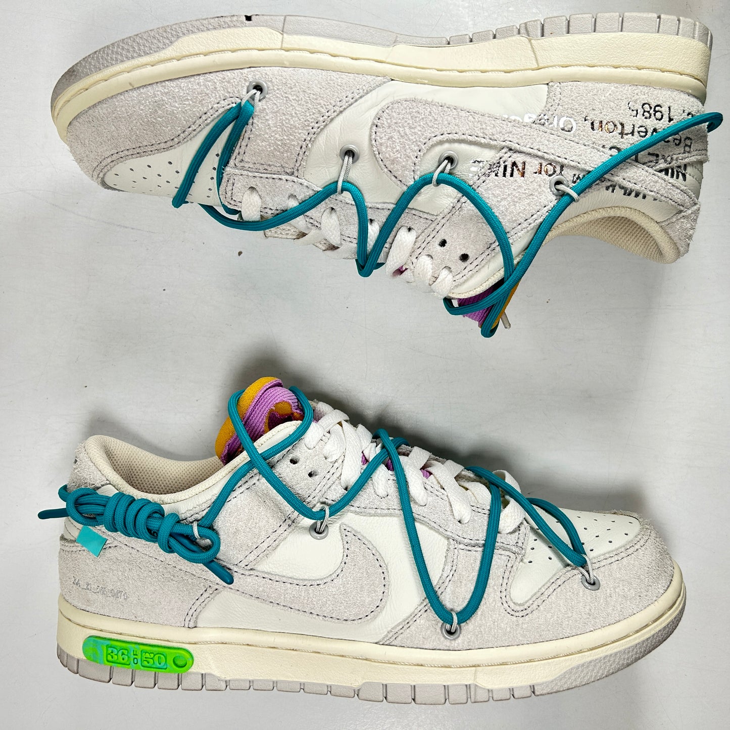 DJ0950 107 Nike Dunk Low Off-White Lot 36 [USED] - 8.5 M (Used)