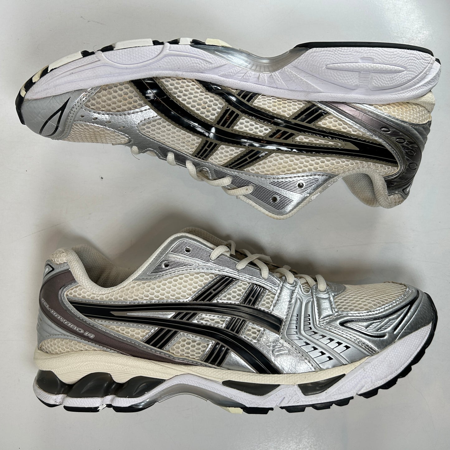 1201A019 108 ASICS Gel-Kayano 14 Cream Black Metallic Plum [USED] - 11.5 M (Used3)