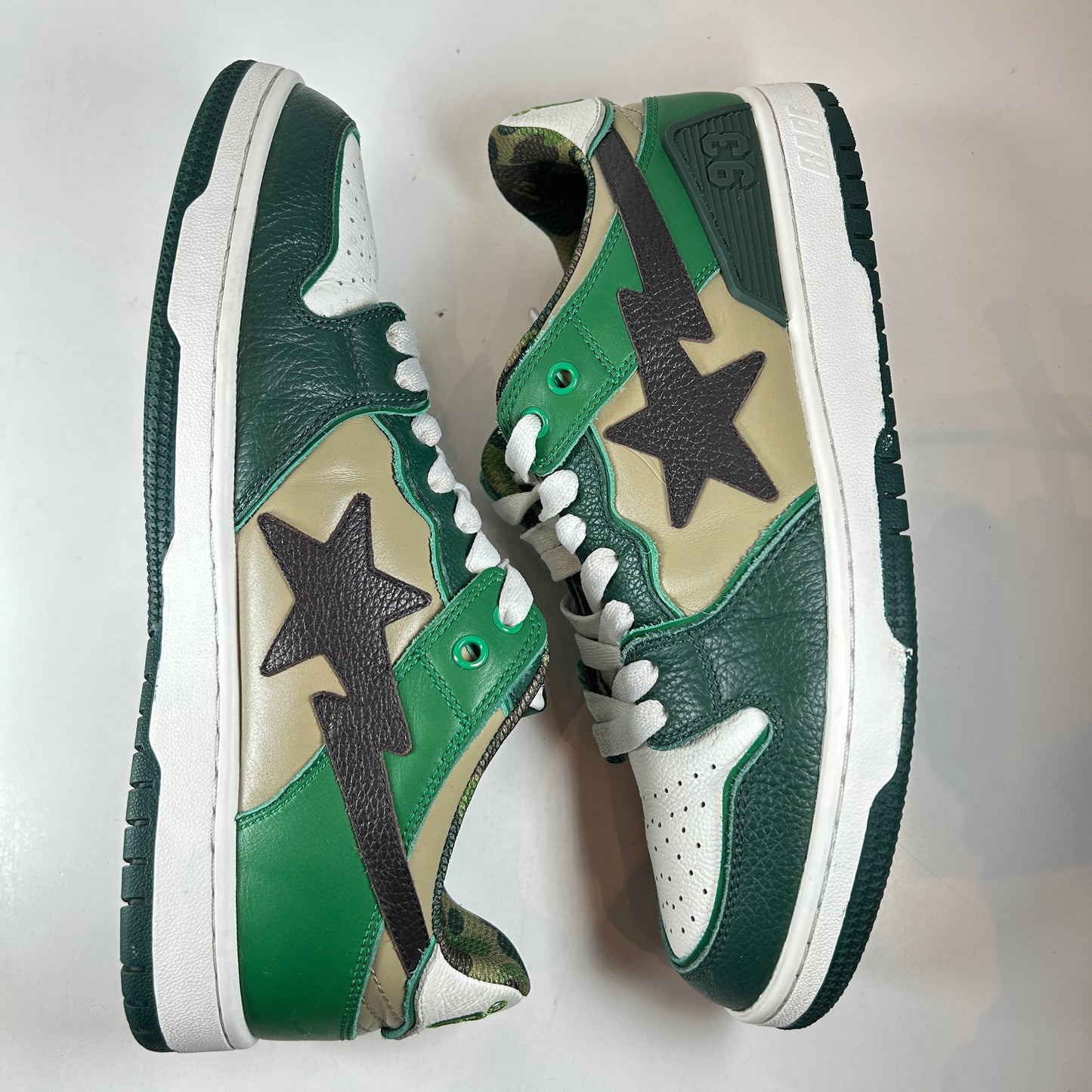 A Bathing Ape Bape SK8 Sta ABC Camo Green (2022) [USED] - 8.5 M (Used)