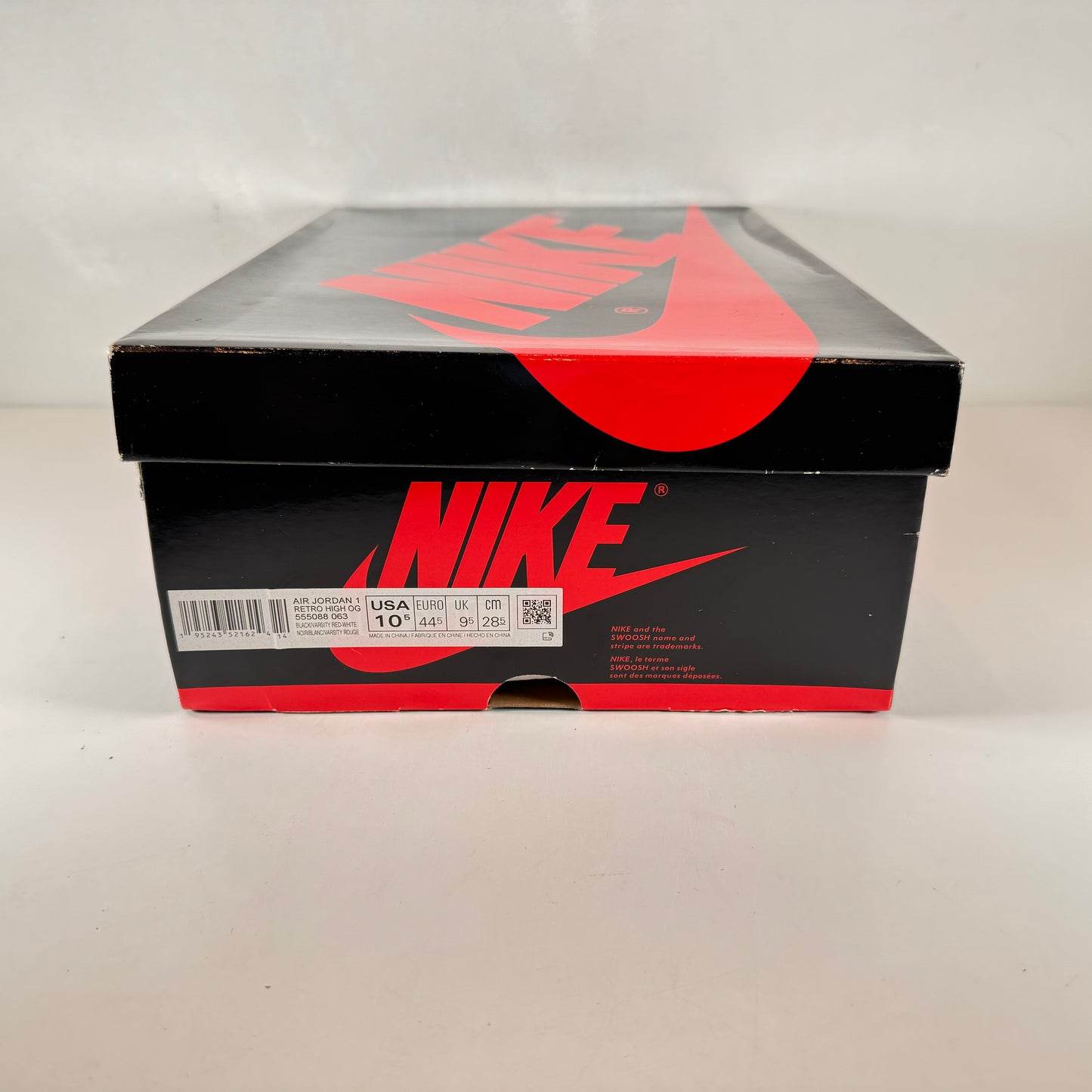 555088 063 Jordan 1 Retro High OG Patent Bred [USED] - 10.5 M (Used)